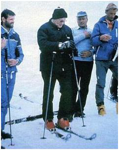 Juan Pablo II esquiador