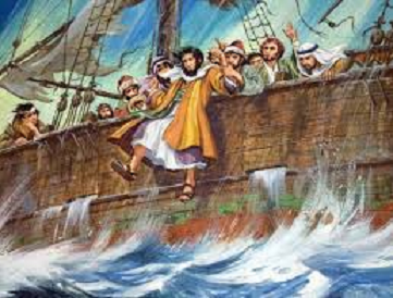 El profeta Jonás arrojado al mar