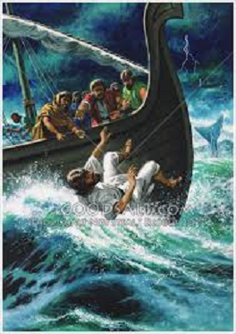 El profeta Jonás arrojado al mar