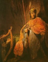 Suicidio del rey Saúl - matarse con la espada