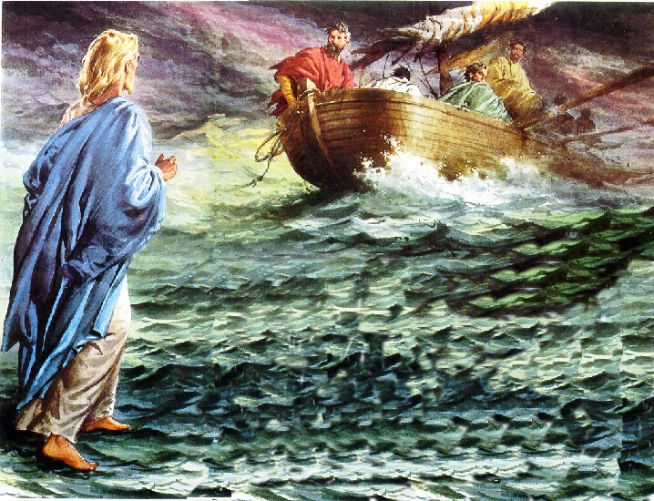 Jesús caminando sobre las aguas