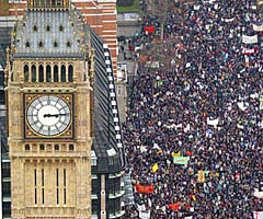 770 protestando en Londres contra la Guerra en Irak