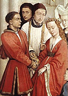 Rogier Van der Weyden, «El matrimonio» (1445)