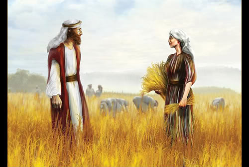 Ruth y Booz en la genealogía de Jesús